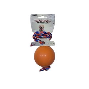 <strong>Warrior</strong> Bola Maciza con Cuerda para Perros, Color Naranjo