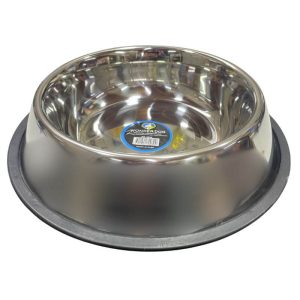<strong>Wonder Dog</strong> Plato de Acero Inoxidable para Mascotas, Antideslizante, Capacidad 2900 ml