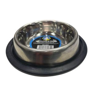 <strong>Wonder Dog</strong> Plato de Acero Inoxidable para Mascotas, Antideslizante, Capacidad 230 ml