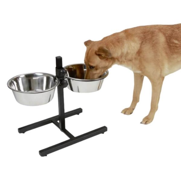 <strong>Wonder Dog</strong> Platos Cuencos Con Altura Ajustable para Mascotas, Acero Inoxidable, Capacidad 2.6 lt cada Plato - Imagen 2