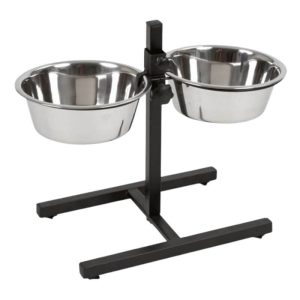 <strong>Wonder Dog</strong> Platos Cuencos Con Altura Ajustable para Mascotas, Acero Inoxidable, Capacidad 2.6 lt cada Plato