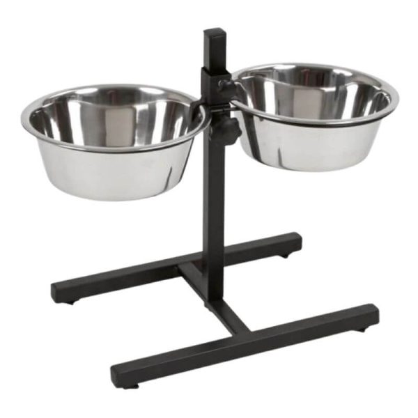 <strong>Wonder Dog</strong> Platos Cuencos Con Altura Ajustable para Mascotas, Acero Inoxidable, Capacidad 2.6 lt cada Plato