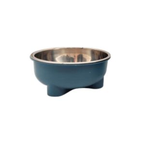 <strong>Wonder Pet</strong> Plato Individual Elevado para Mascotas, Acero Inoxidable, Medidas 15x15x6 cm, Color Azul