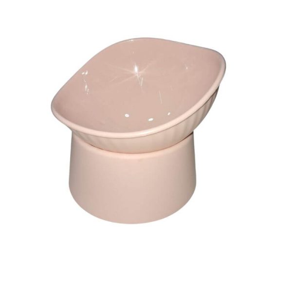 <strong>Wonder Pet</strong> Plato Individual Elevado en Plástico ABS para Mascotas, Alimento o Agua, Color Rosado