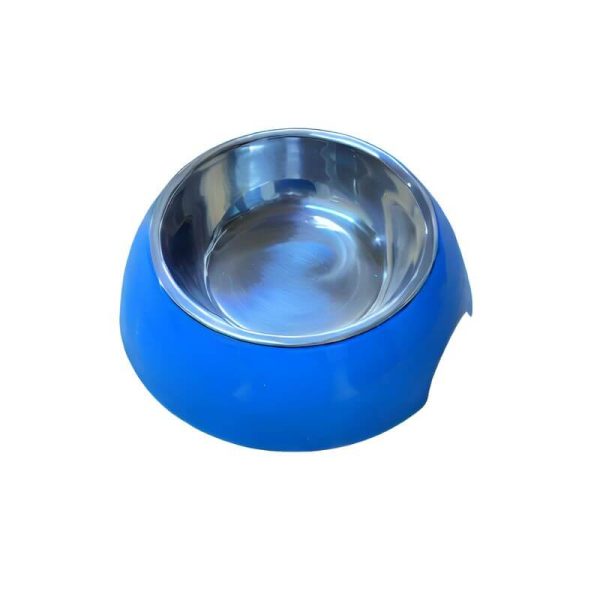 <strong>Wonder Pet</strong> Plato Individual para Mascotas, Acero Inoxidable, Medidas 16x5 cm, Color Azul