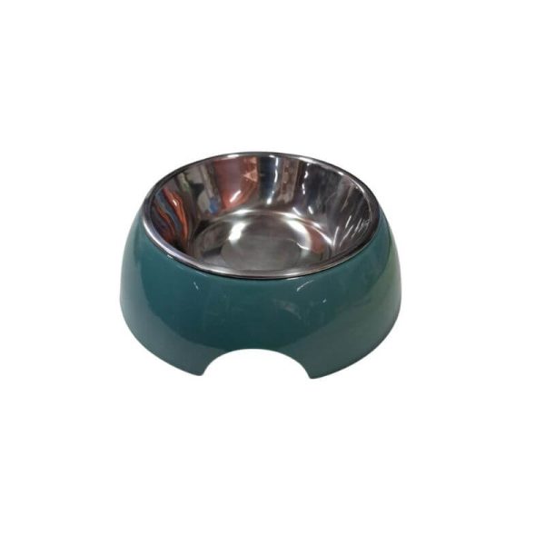 <strong>Wonder Pet</strong> Plato Individual para Mascotas, Acero Inoxidable, Medidas 16x5 cm, Color Verde