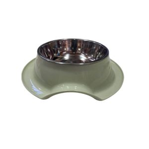 <strong>Wonder Pet</strong> Plato individual para Mascotas con Acero Inoxidable Anti-Hormigas, Medidas 21.5x5.5 cm, Color Verde