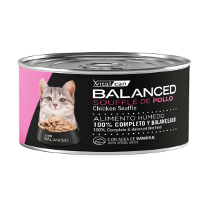 <strong>Vital Can Balanced</strong> Soufflé de Pollo, Alimento Húmedo para Gatitos, lata de 85 gr