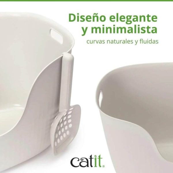 <strong>Catit Loo</strong> Arenero Abierto para Gatos, Incluye Pala, Blanco, Medidas: 59 x 34 x 30 cm - Imagen 7