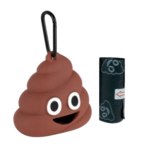 <strong>Wonder Dog</strong> Dispensador de Bolsas para Desechos con Diseño Emoji para Mascotas, Incluye 1 rollo de bolsa