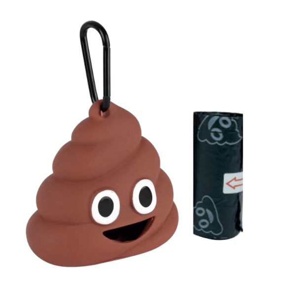 <strong>Wonder Dog</strong> Dispensador de Bolsas para Desechos con Diseño Emoji para Mascotas, Incluye 1 rollo de bolsa