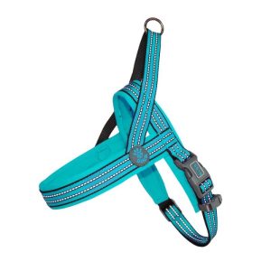 <strong>DOCO</strong> Vario, Arnés Costura Reflectante para Perros, Color Turquesa, Talla S