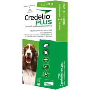 <strong>Credelio Plus</strong> Antiparasitario Externo para Perros, 11 - 22 kg, 1 comprimidos masticables (dosis mensual)