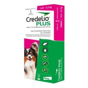 <strong>Credelio Plus</strong> Antiparasitario Externo para Perros, 2.8-5.5 kg, 1 comprimidos masticables (dosis mensual)