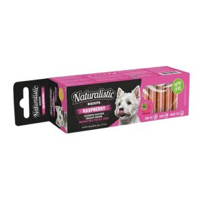 <strong>Naturalistic</strong> Choco Biscuits Raspberry, Galletas de Crema de Frambuesa para Perros, caja de 120 gr