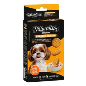 <strong>Naturalistic</strong> Crackers Roasted Chicken, Galletas de Pollo Asado para Perros, caja de 200 gr