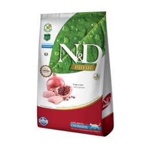 <strong>N&D</strong> Prime Adult Cat Castrados, Alimento Seco para Gatos Adulto, Castrados, Pollo y Granada, bolsa de 1.5 kg