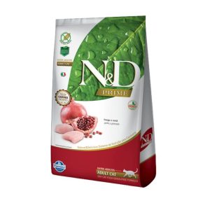 <strong>N&D</strong> Prime Adult Cat, Alimento Seco para Gatos Adulto, Pollo y Granada, bolsa de 1.5 kg
