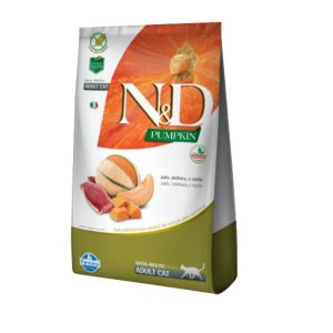 <strong>N&D</strong> Pumpkin Adult Cat, Alimento Seco para Gatos Adulto, Pato, Calabaza y Melòn, bolsa de 1.5 kg