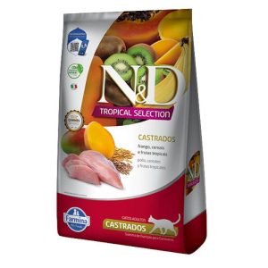 <strong>N&D</strong> Tropical Selection Adult Cat Castrados, Alimento Seco para Gatos Adulto, Castrados, Pollo, Cereales y Frutas Tropicales, bolsa de 1.5 kg