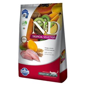 <strong>N&D</strong> Tropical Selection Adult Cat, Alimento Seco para Gatos Adulto, Pollo, Cereales y Frutas Tropicales, bolsa de 1.5 kg