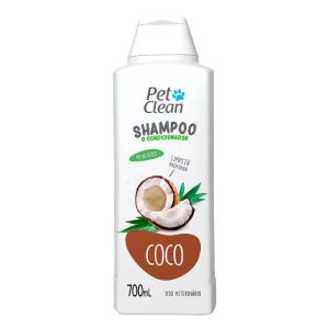 <strong>Pet Clean</strong> Shampoo y Acondicionador de Coco para Perros y Gatos, Capacidad de 700 ml