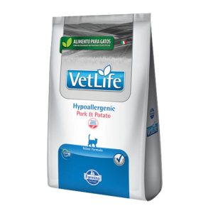 <strong>VetLife</strong> Hipoalergénico, Cerdo y Papa , Alimento Seco para Gatos con Intolerancias Alimentarias , bolsa de 400 gr