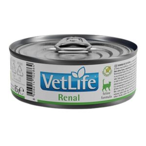<strong>VetLife</strong> Renal, Insuficiencia Renal Crónica o Temporal , Alimento Húmedo para Gatos Adultos, Lata de 85 gr