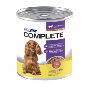 <strong>Vital Can Balanced</strong> Trocitos en Salsa Carne, Alimento Húmedo para Perros Adultos, lata de 340 gr