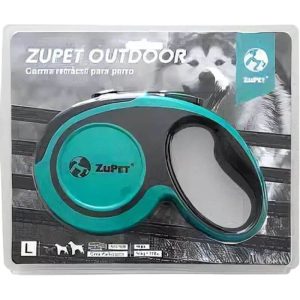 <strong>ZuPet</strong> Outdoor, Correa Retractil para Perros, Cinta Reflectante, Hasta 50 kg, 5 Metros de Longitud, Talla L