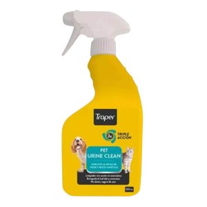 <strong>Traper</strong> Pet Urine Clean, Removedor de Orina de Perros y Gatos, Pisos y Pasto Sintético, Aroma Chicle, botella de 500 ml