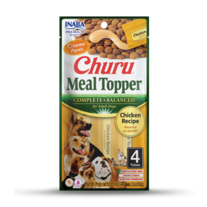 <strong>Inaba</strong> Churu Meal Topper, Alimento Húmedo para Perros, Topper o Saborizante, Pollo, 4 tubos de 14 gr