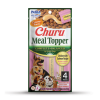 Inaba Churu Meal Topper, Alimento Húmedo para Perros, Topper o Saborizante, Pollo y Salmón, 4 tubos de 14 gr