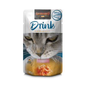 <strong>Leonardo</strong> Drink Salmon, Sopa de Salmón, Alimento Húmedo para Gatos, sachet de 40 gr