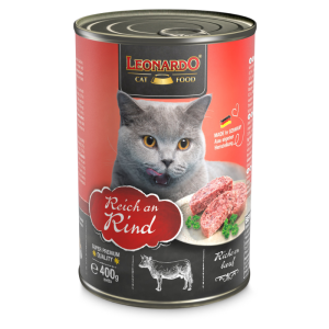 <strong>Leonardo</strong> Quality Selection Ternera, Alimento Húmedo para Gatos, Ternera, lata de 400 gr
