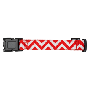<strong>Wonder Dog</strong> JW, Collar para Perros, Rayas Blanco Rojo, Talla L