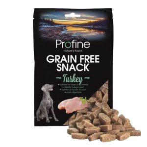 <strong>Profine</strong> Bocaditos Blandos sin cereales, Snack para perros, sabor Pavo, bolsa de 200 gr