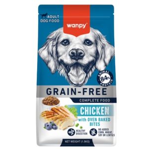 <strong>Wanpy</strong> Alimento Seco para Perros Adultos, Todos los Tamaños, Pollo, bolsa de 1.5 kg