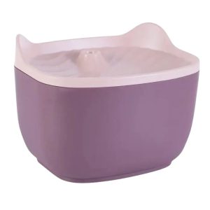 <strong>Marben Pets</strong> Fuente Bebedera Eléctrica para Gatos, Capacidad 2.5 lt, Color Rosado y Burdeo