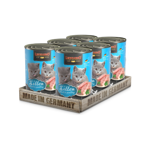 <strong>Pack: Leonardo</strong> Quality Selection Kitten, Alimento Húmedo para Gatitos, Ave y Vacuno, 6 latas de 400 gr