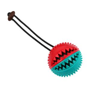 <strong>Guau!</strong> Pelota con Relieve y Cascabel para Perros, , color Rojo y Calipso, diámetro de 7 cm