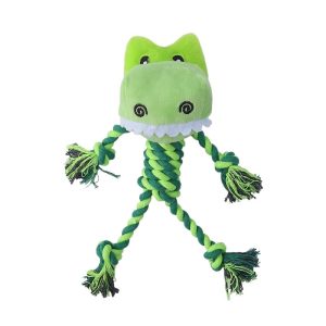 <strong>Guau!</strong> Cocodrilo Interactivo de Peluche con Cuerdas Trenzadas