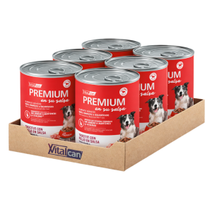 <strong>Pack: Vital Can Premium</strong> en su Salsa, Alimento Húmedo para Perro Adulto, Sabor a Trocitos con Pollo en Salsa, lata de 340 gr