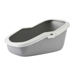 <strong>Savic</strong> Bandeja Sanitaria con Borde para Gatos, Gris, 56x39x27.5 cm