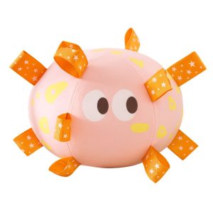 <strong>Guau!</strong> Pelota de Felpa Suave para mascotas, Rosado, Diámetro de 15 cm