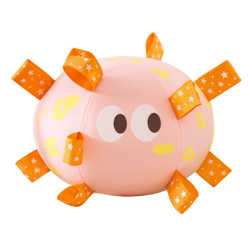 <strong>Guau!</strong> Pelota de Felpa Suave para mascotas, Rosado, Diámetro de 15 cm