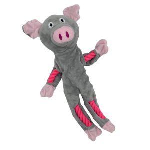<strong>Guau!</strong> Peluche con Cuerdas en forma de Cerdo, Largo de 36 cm