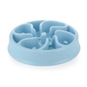 <strong>Marben Pets</strong> Plato de Alimentacion Lenta Flor para Perros, Medidas 20.5x4.5 cm, Color Azul