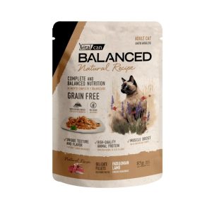 <strong>Vital Can Premium</strong> Balanced Natural Recipe, Alimento Húmedo para Gato Adulto, Sabor Cordero Patagónico, Sachet de 85 gr