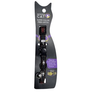 <strong>Wonder Cat</strong> Collar Seguro Anti ahorque para Gatos, Diseño Peces Jeans
